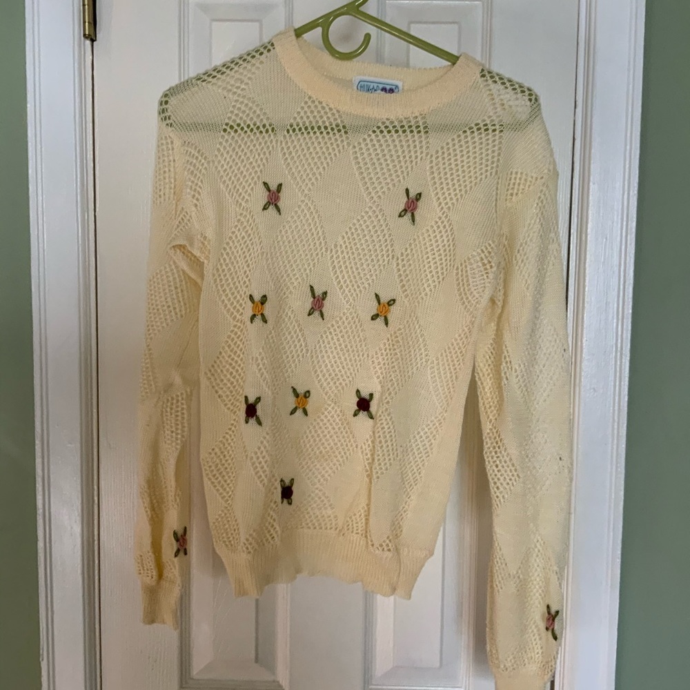 Vintage floral knit